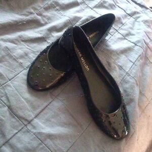 Tamara Mellon Black Studded Flats